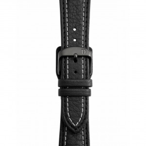 Black Leather Strap with Double Stitching – Pin Buckle